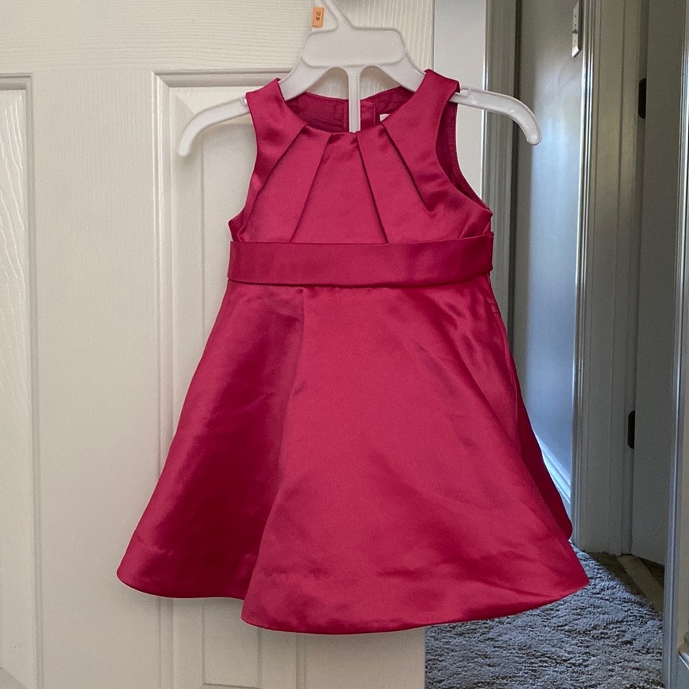 Janie and Jack Hot Pink Satin Party Dress